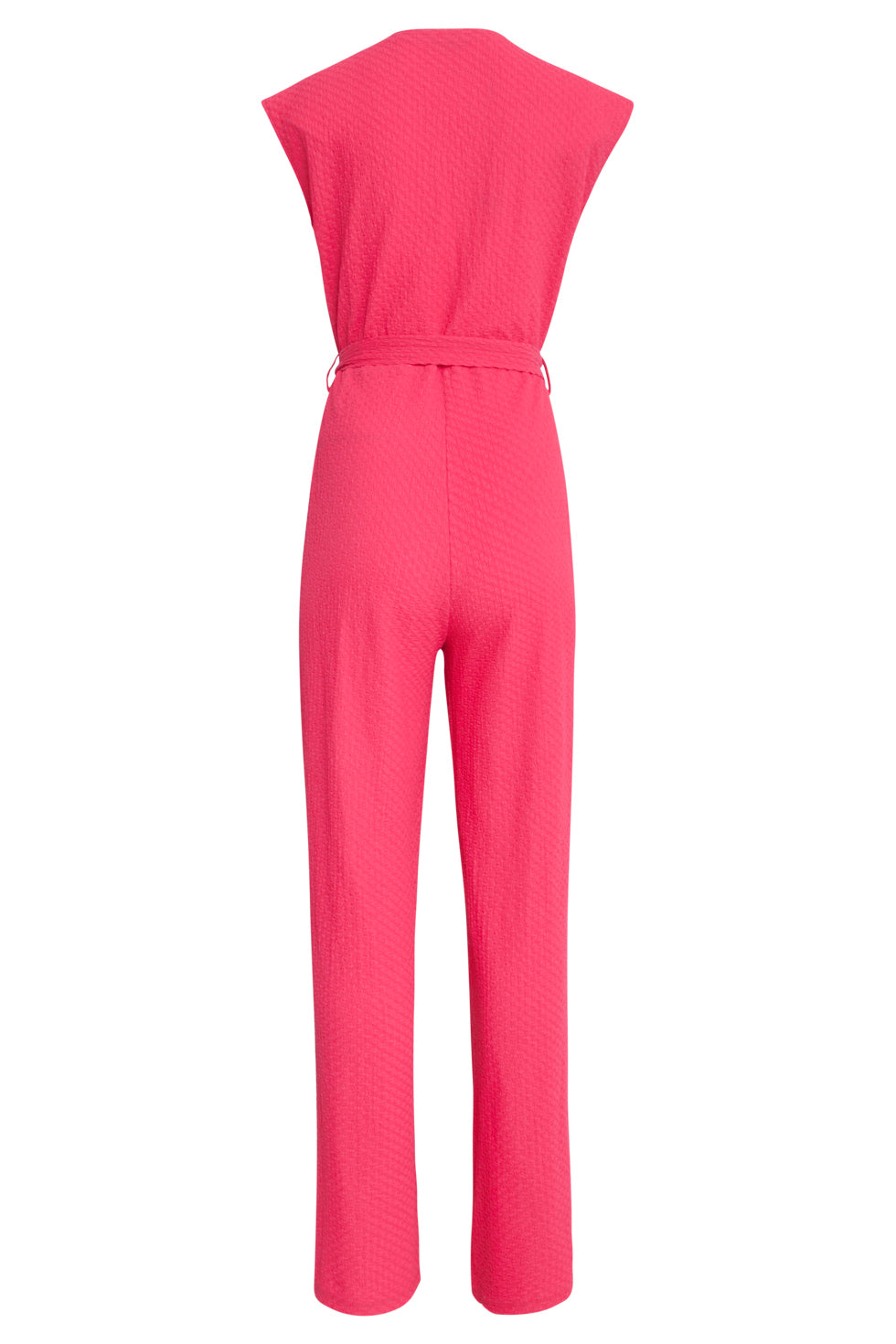 25116 Stretchy Crinkle Jumpsuit | Pink