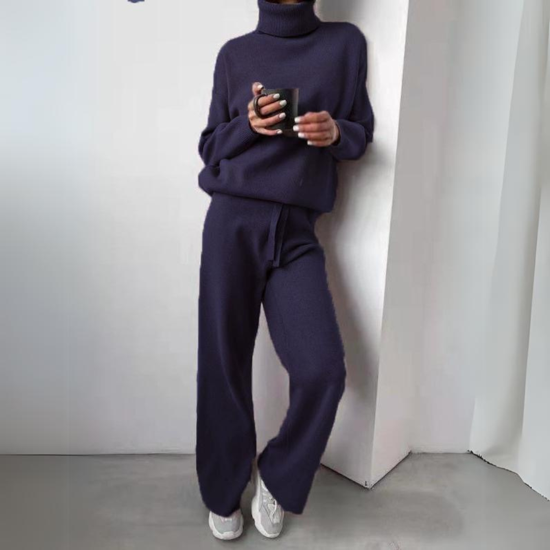 Karina – 2-Piece Set with Turtleneck & Wide-Leg Pants