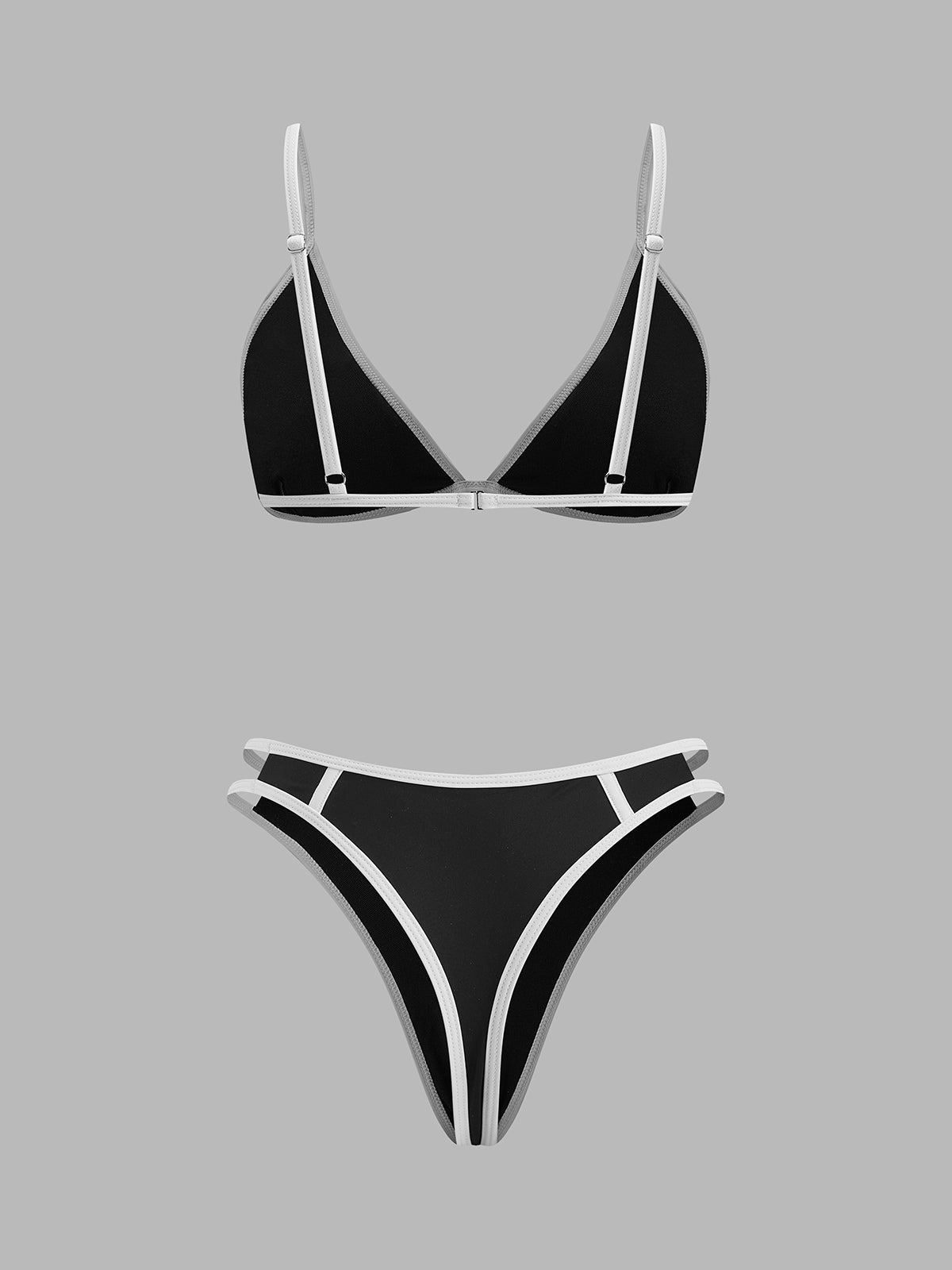 Contrast Trim Bikini Set