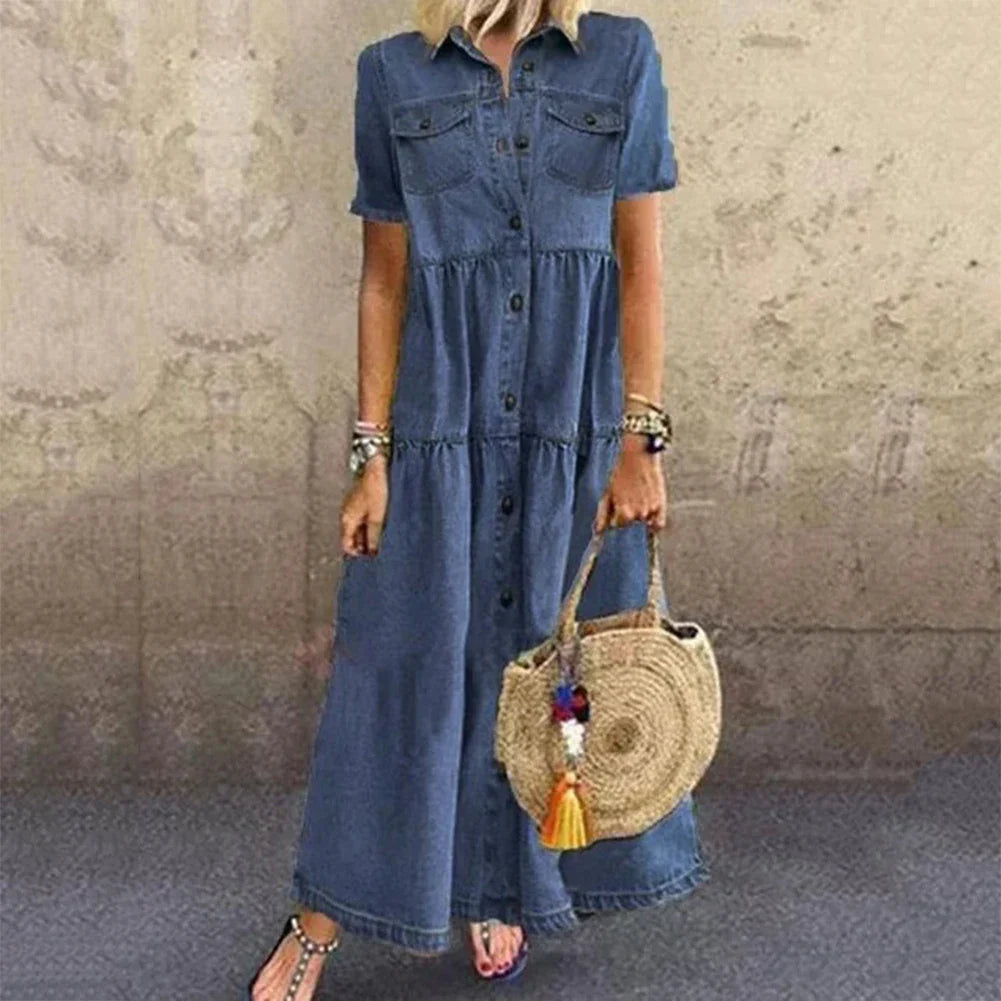 Vibeke® | Blød Denim Kjole