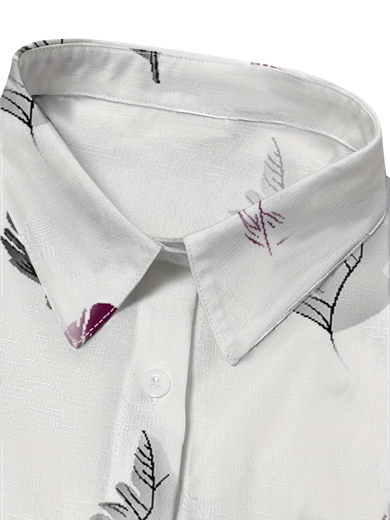 Lös och bekväm blus med tryckt mönster