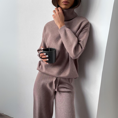 Karina – 2-Piece Set with Turtleneck & Wide-Leg Pants