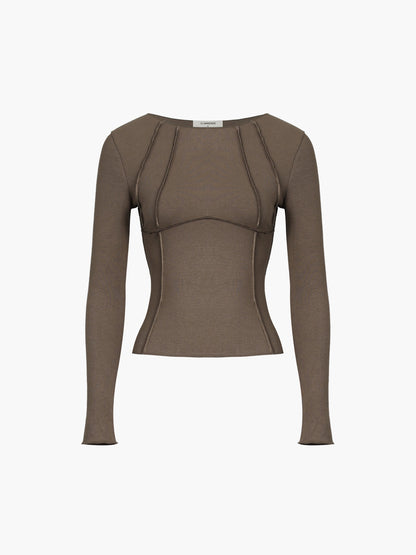 Basic Piping Long Sleeve Top