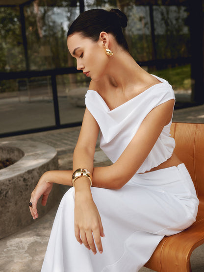 Minimalist Open Wide Bracelet