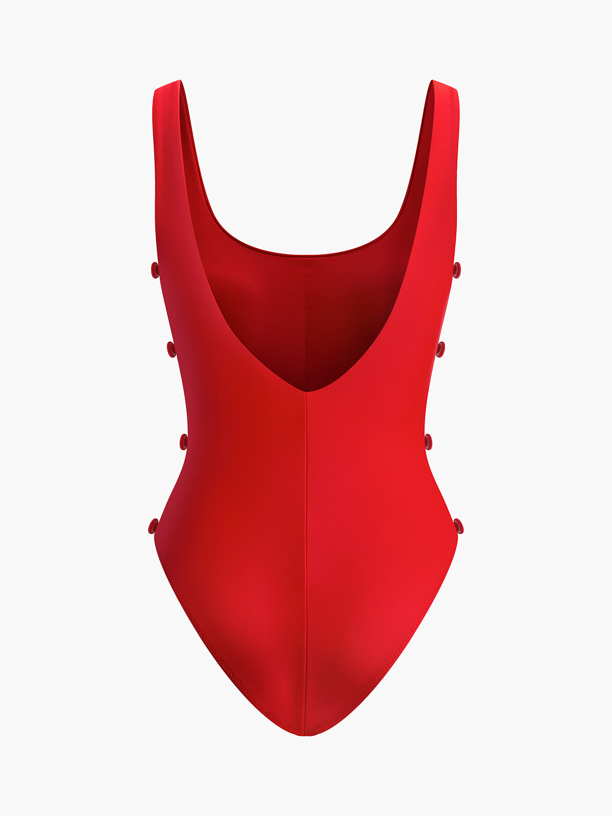 Side Button Cutout One-Piece Swimsuit