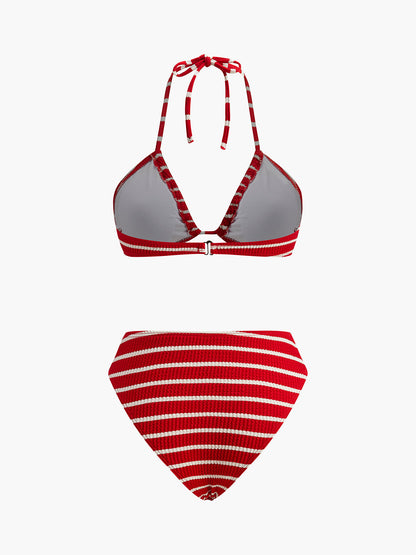 Striped Bikini With Matching Shorts