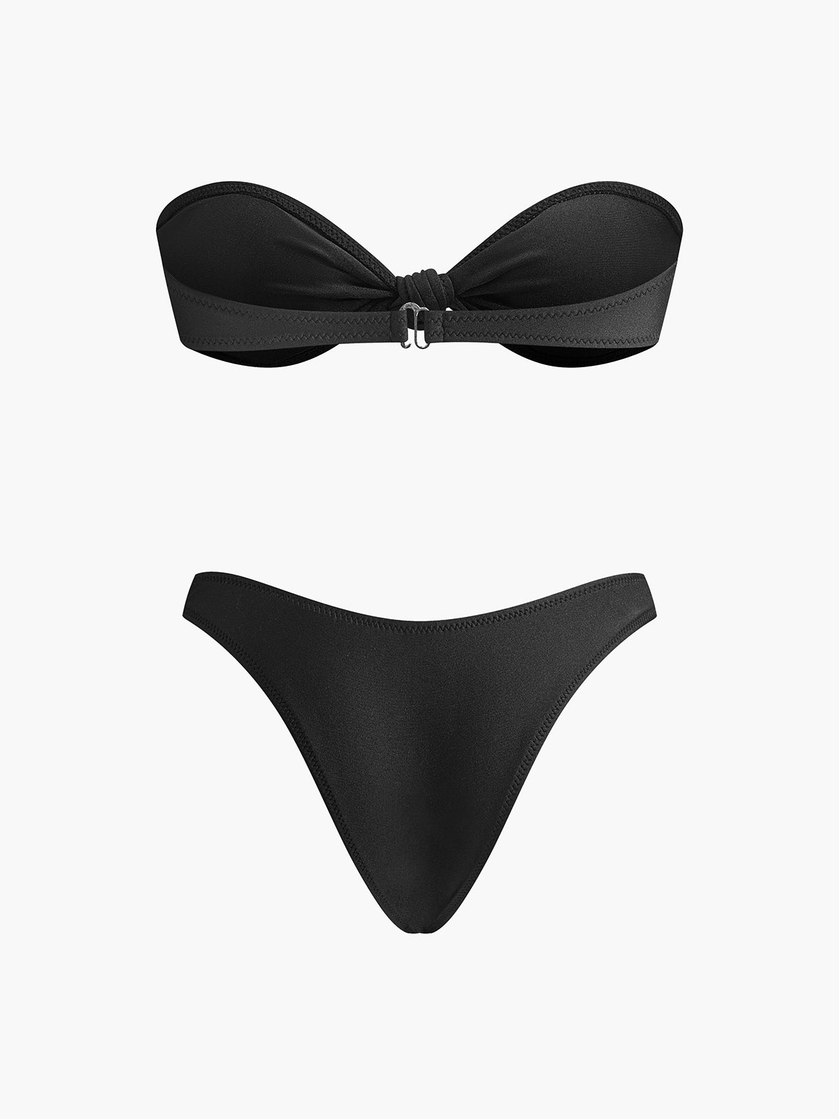 Knotted Bandeau Bikini Set