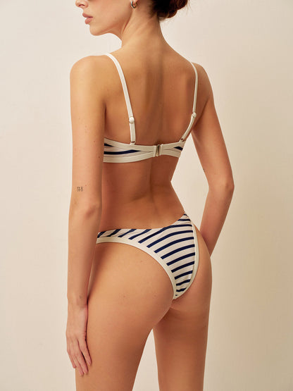 Nautical Stripe High-Cut Bikini