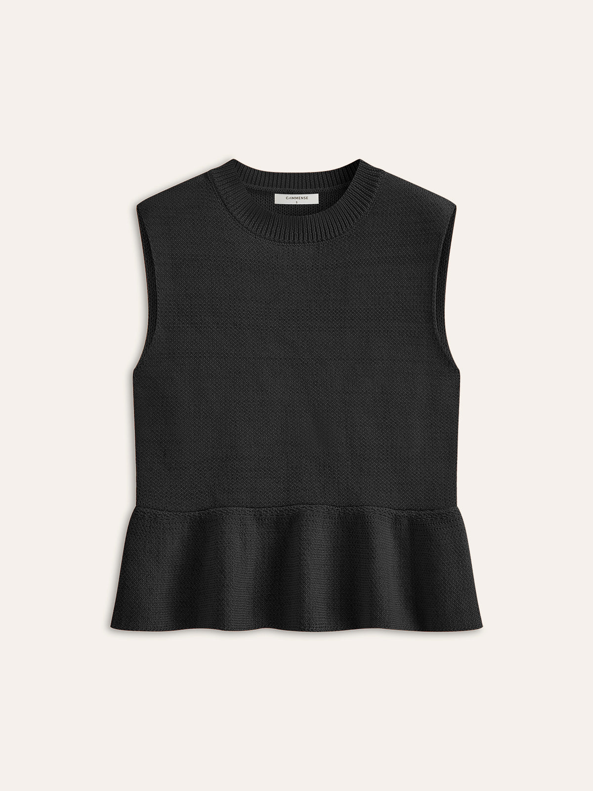 Sleeveless Ruffle Hem Sweater Vest