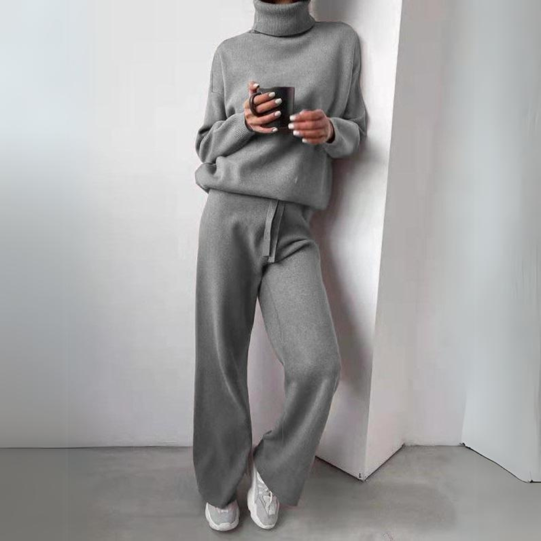 Karina – 2-Piece Set with Turtleneck & Wide-Leg Pants