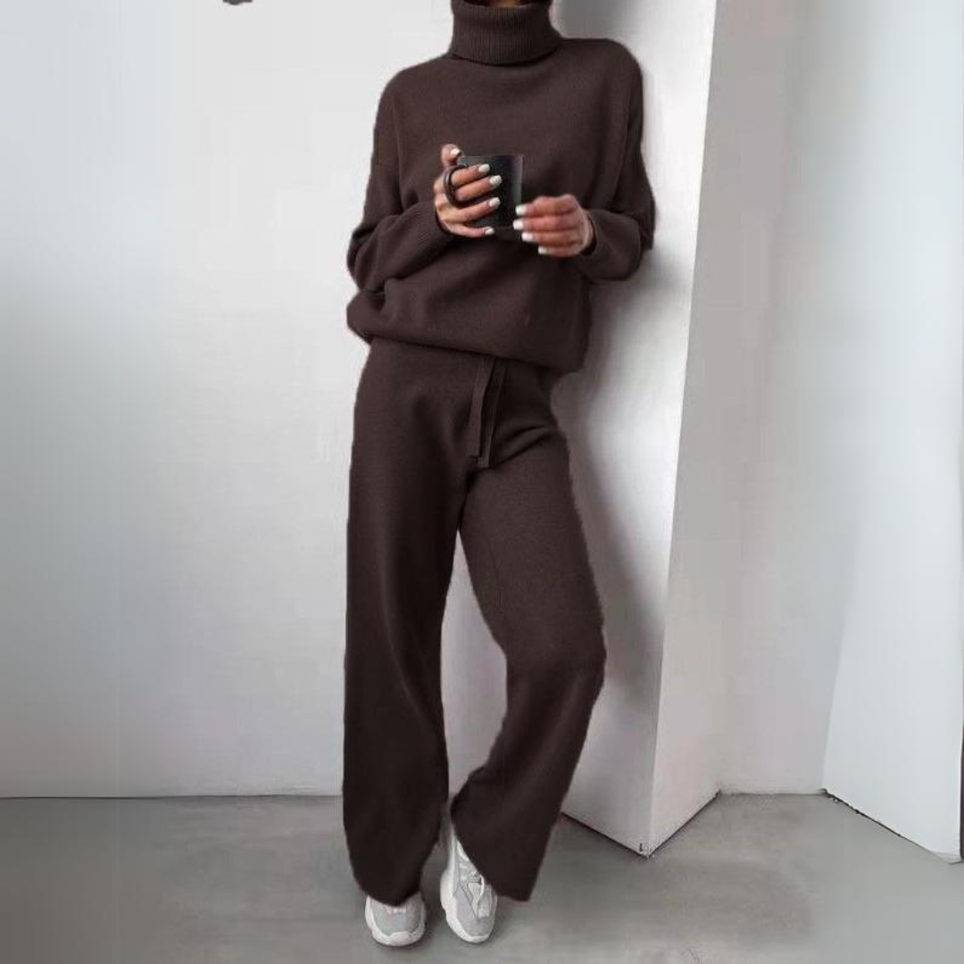 Karina – 2-Piece Set with Turtleneck & Wide-Leg Pants