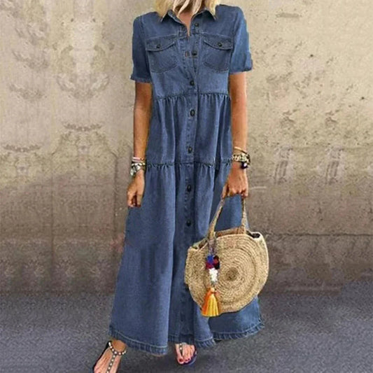 Vibeke® | Blød Denim Kjole